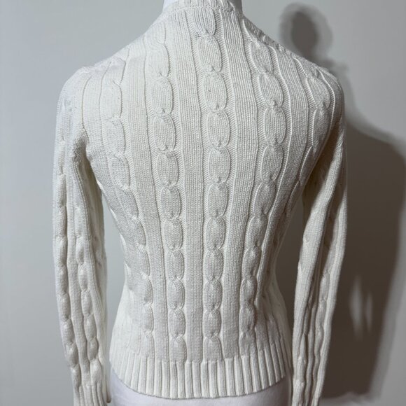 VINEYARD VINES CREW NECK CABLE KNIT SWEATER White size MED - Picture 11 of 12